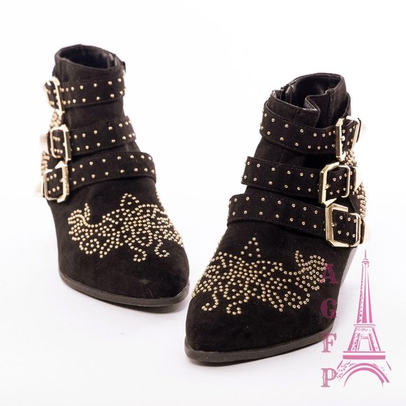 TOPSHOP kowboy Chloe Dupes studded western booties - Picture 8 of 14